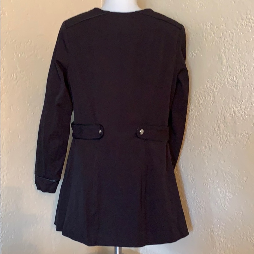 Ruby Ribbon Black Zip Front Long Jacket - image 7